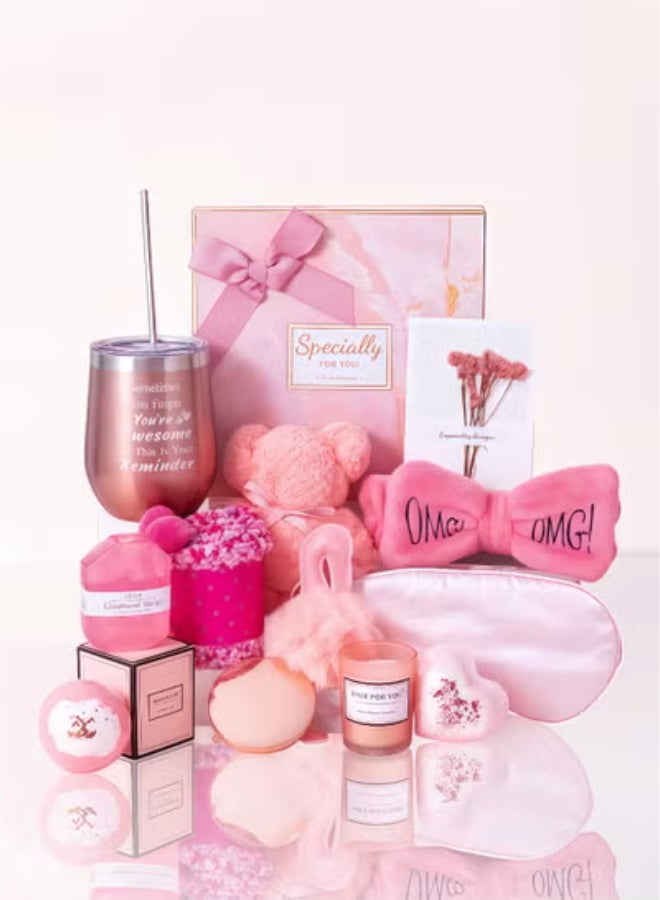 fantasize Gift Box for Women - Best Gifts for Birthday, Wedding, and Special Occasions Combined materials Pink 21x9.5x21 cm - Image 2